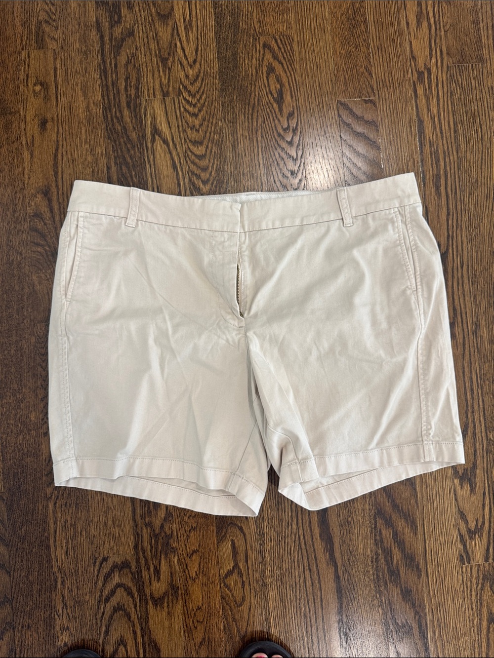 J. Crew Cream Cotton Bermuda Shorts